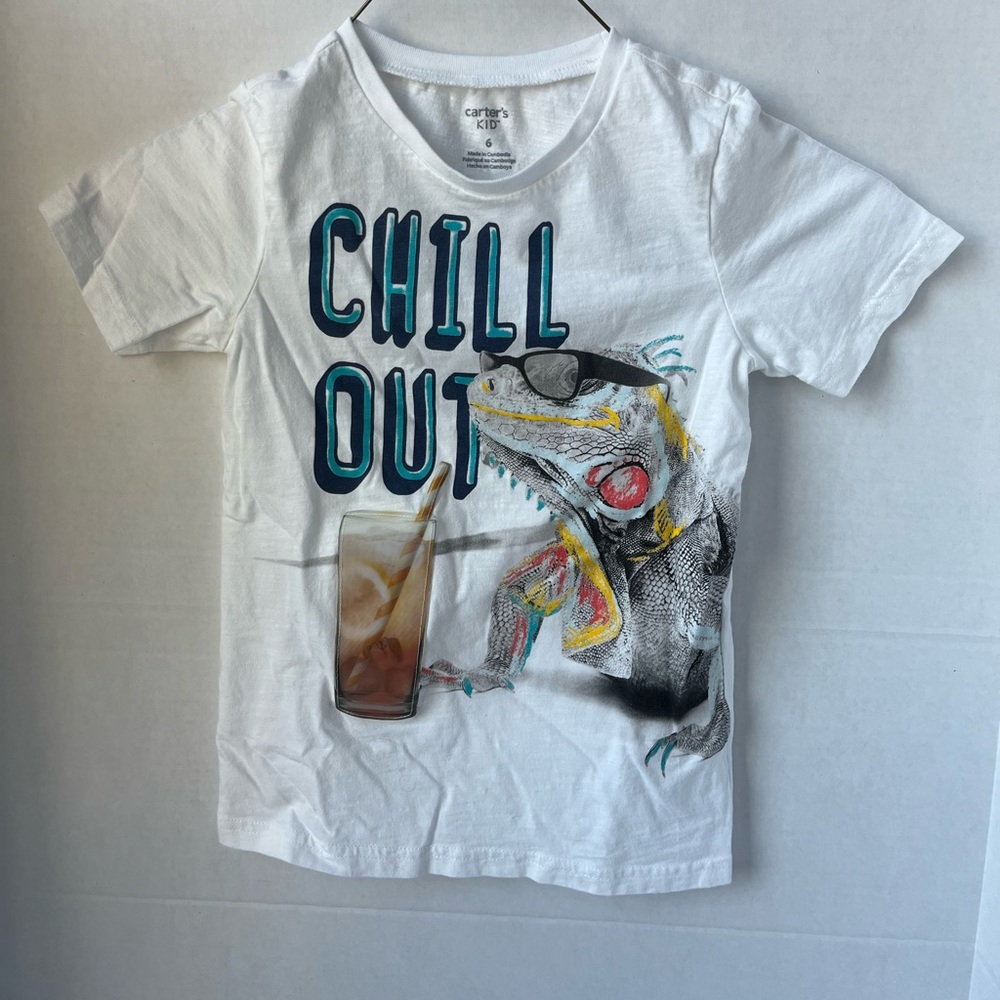 💕HP💕Carter’s boys “Chill Out” holographic t-shirt size 6